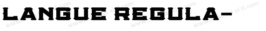 Langue Regula字体转换